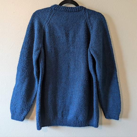 Vintage Hand Made Knit V-Neck Pullover Size M - Picture 5 of 6